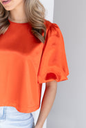 Oranje satijn topje koningsdag