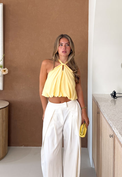Haltertop Jolijn butter yellow