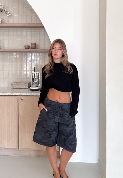 Famous Online Store Army jort blauw/groen