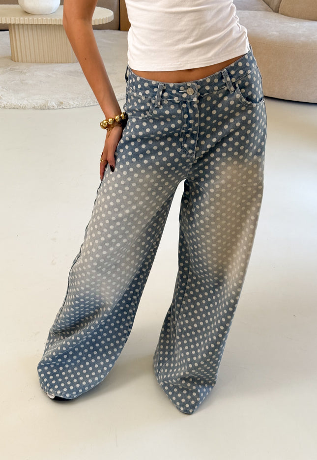 Famous Online Store Baggy polkadots jeans
