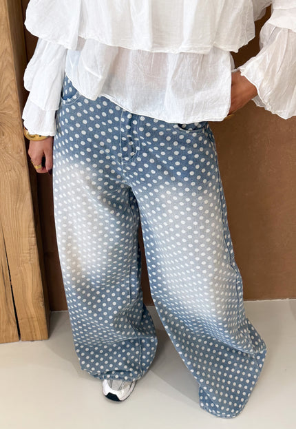 Famous Online Store Baggy polkadots jeans