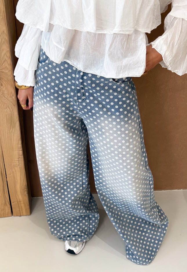 Famous Online Store Baggy polkadots jeans