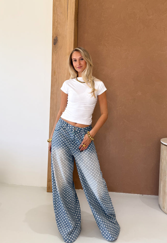 Famous Online Store Baggy polkadots jeans