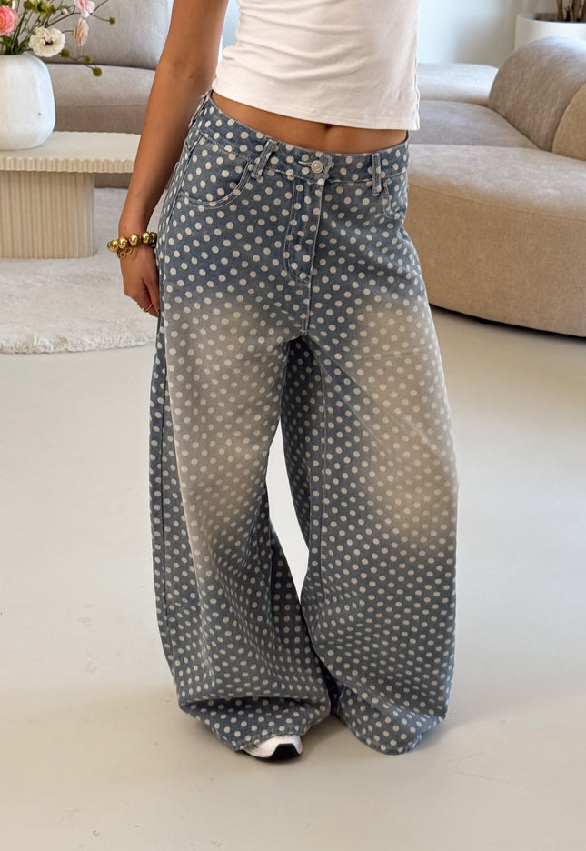 Famous Online Store Baggy polkadots jeans