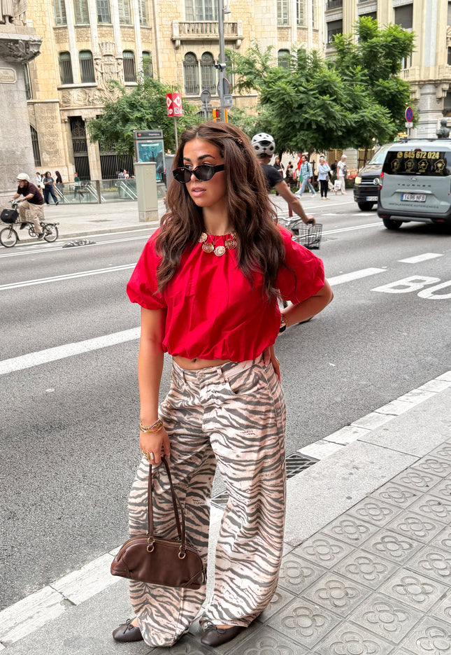 Famous Online Store Baggy zebra jeans