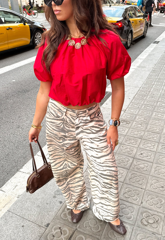 Famous Online Store Baggy zebra jeans