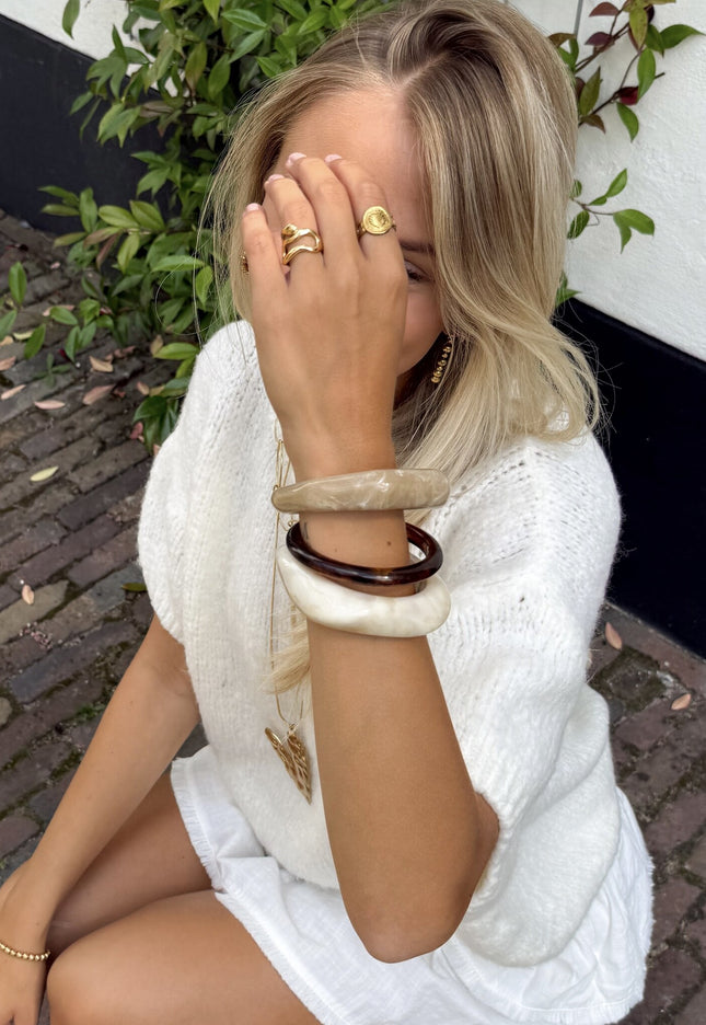 Famous Online Store Bangle armband set beige