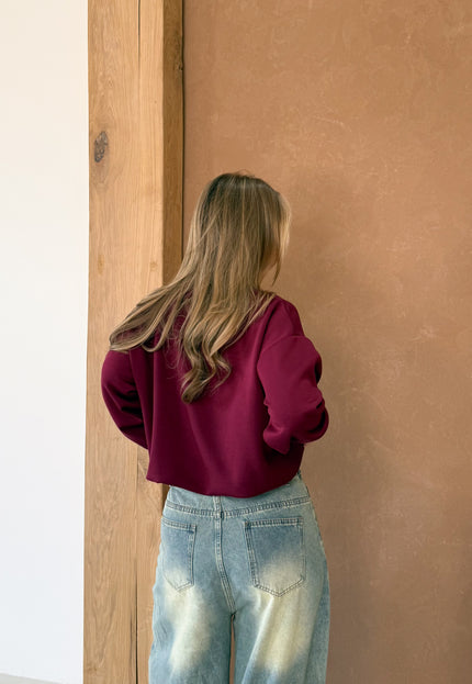 Famous Online Store Basic sweater bordeaux
