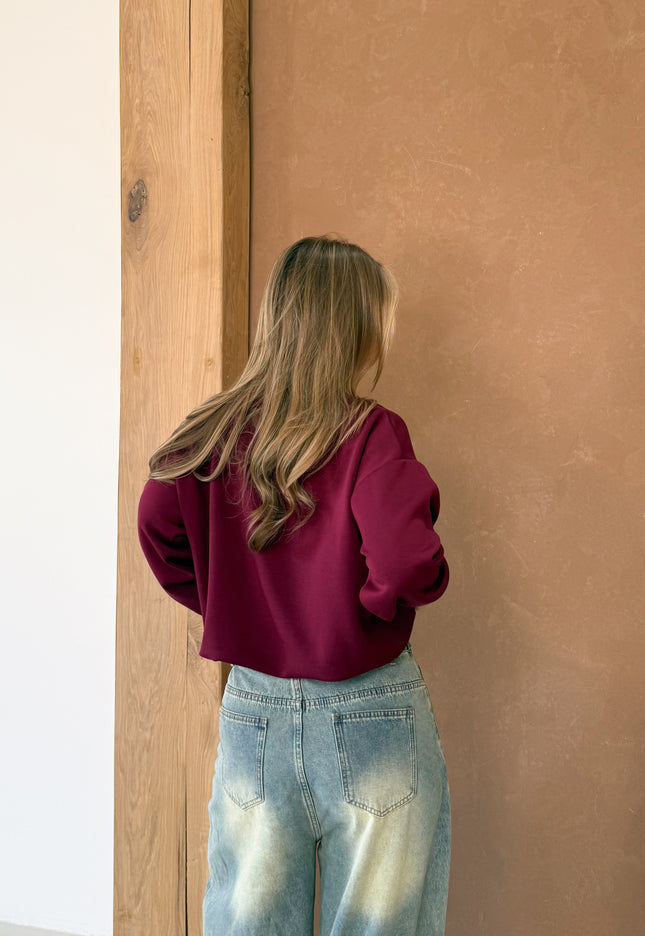 Famous Online Store Basic sweater bordeaux