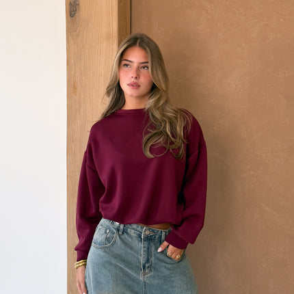 Famous Online Store Basic sweater bordeaux
