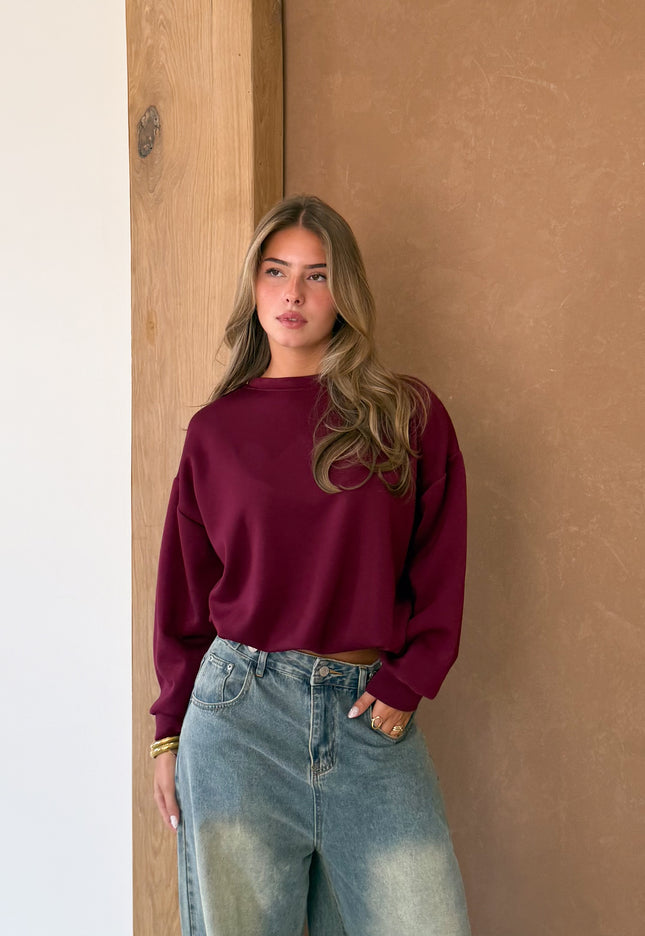 Famous Online Store Basic sweater bordeaux