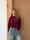 Famous Online Store Basic sweater bordeaux