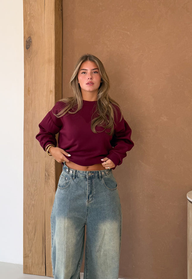Famous Online Store Basic sweater bordeaux