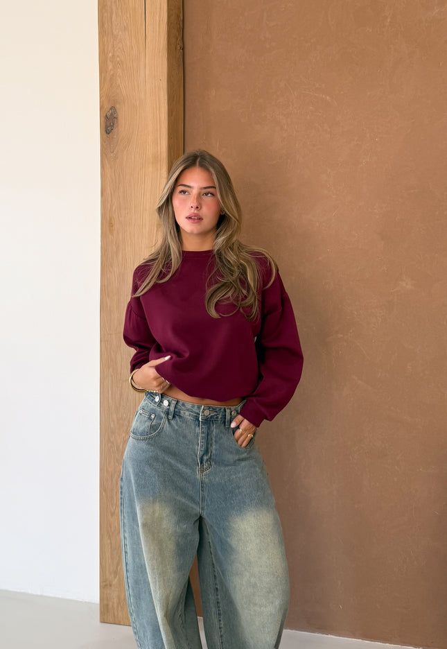 Famous Online Store Basic sweater bordeaux