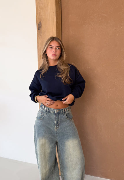 Famous Online Store Basic sweater navy