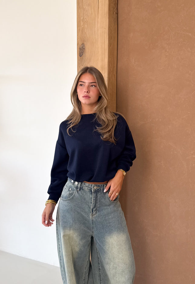 Famous Online Store Basic sweater navy