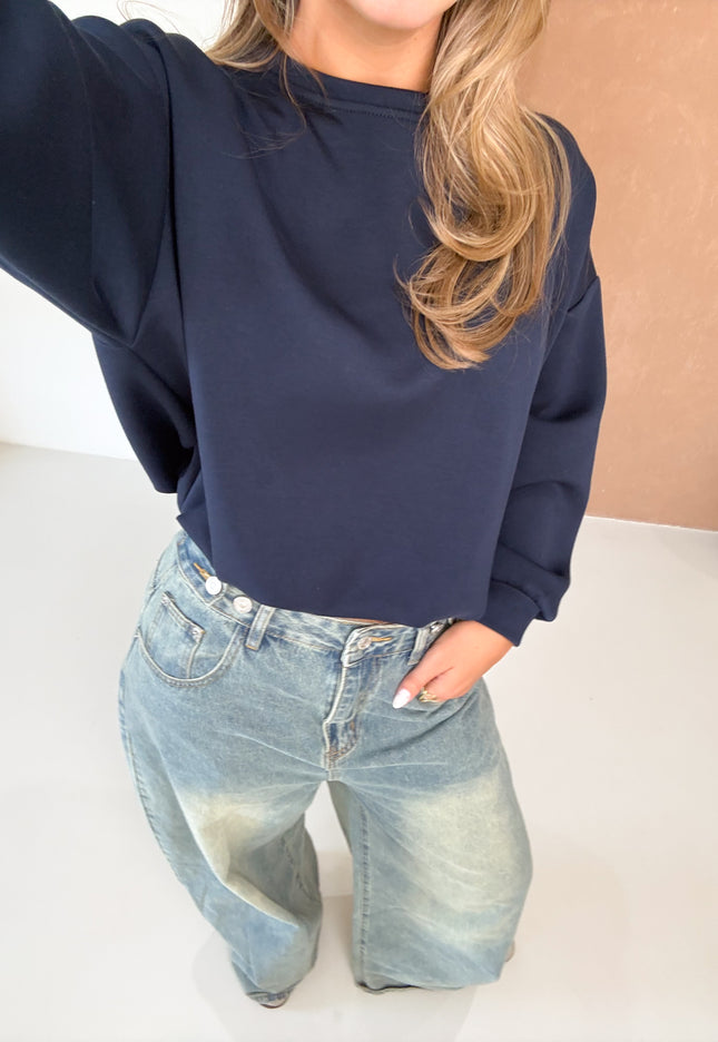 Famous Online Store Basic sweater navy