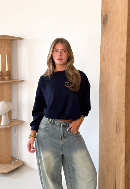 Famous Online Store Basic sweater navy