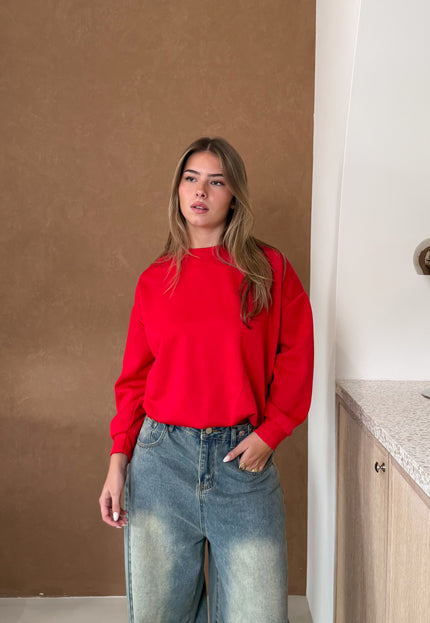 Famous Online Store Basic sweater rood