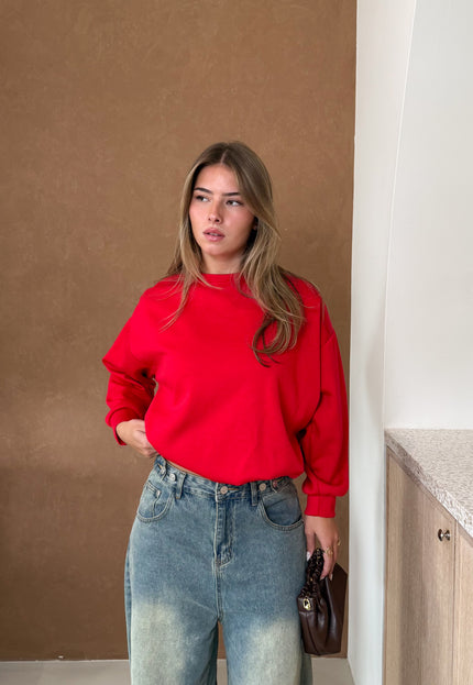 Famous Online Store Basic sweater rood