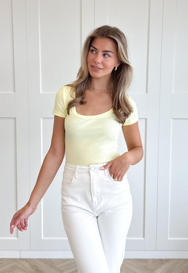 Famous Online Store Basic top Claire geel