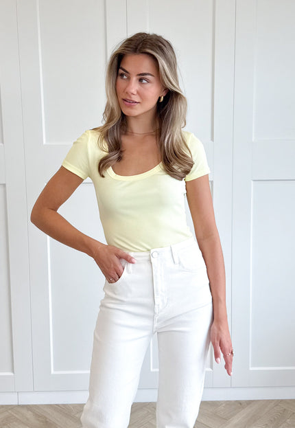 Famous Online Store Basic top Claire geel