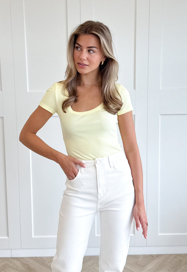 Famous Online Store Basic top Claire geel