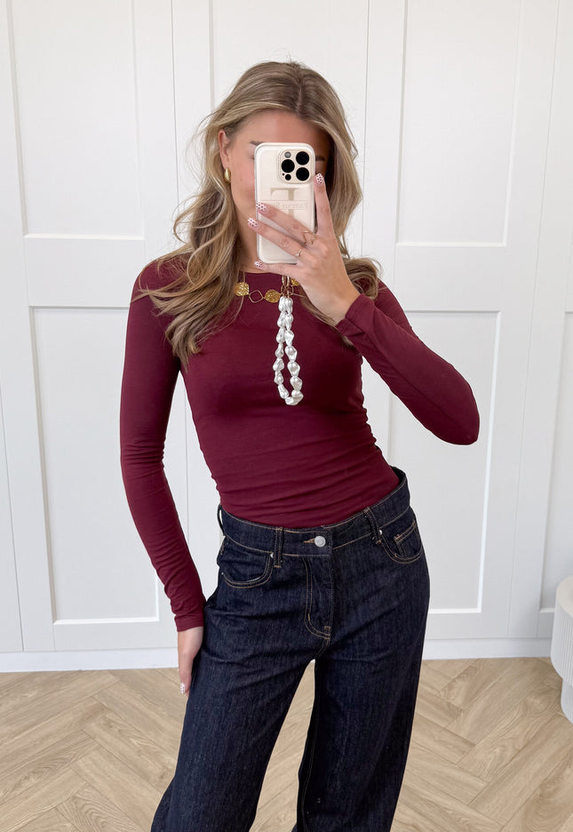 Famous Online Store Basic Top Elise bordeaux