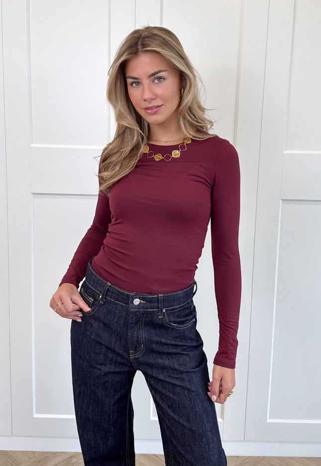 Famous Online Store Basic Top Elise bordeaux