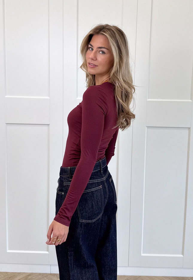 Famous Online Store Basic Top Elise bordeaux