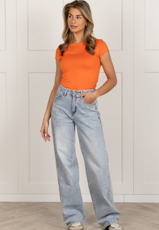 Famous Online Store Basic top Iris oranje