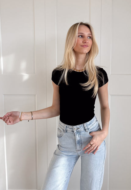 Famous Online Store Basic top Iris zwart