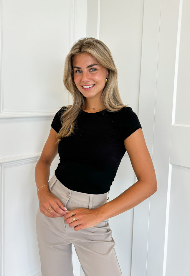 Famous Online Store Basic top zwart