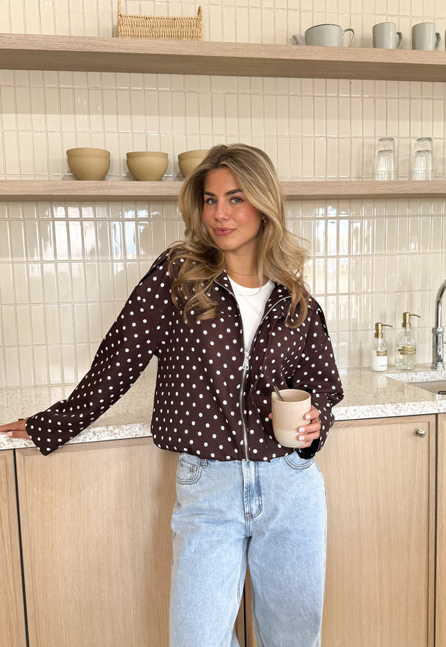 Famous Online Store Bente polkadots jacket bruin