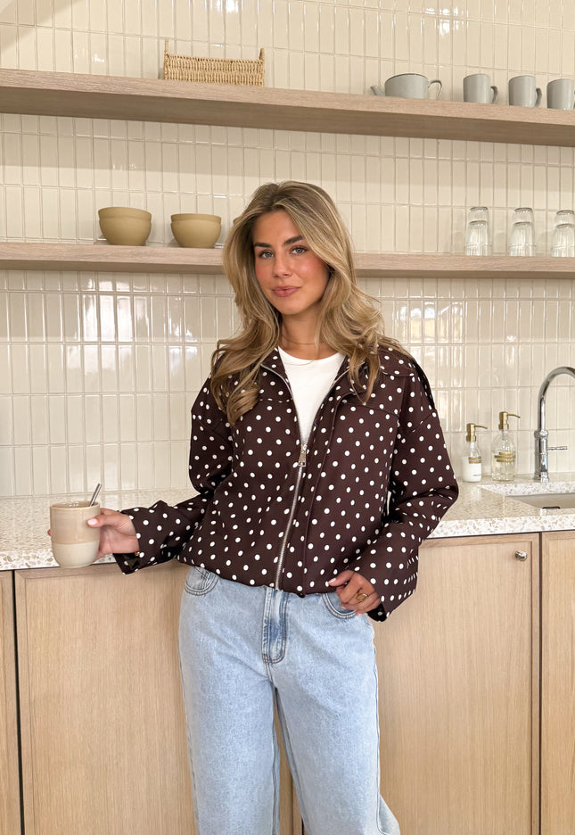 Famous Online Store Bente polkadots jacket bruin