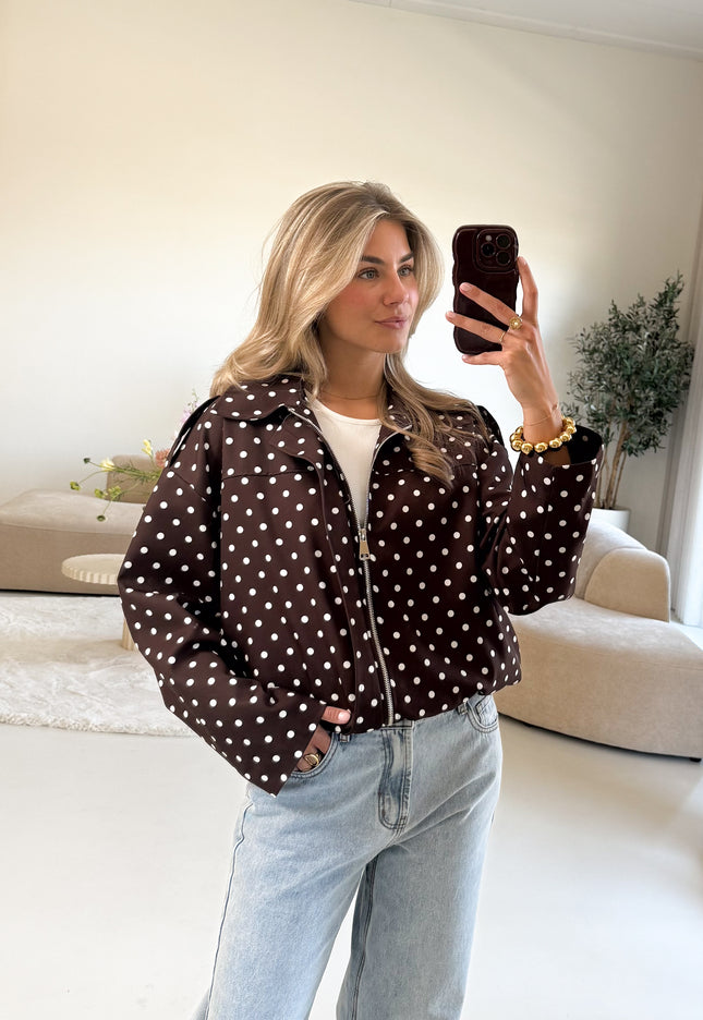 Famous Online Store Bente polkadots jacket bruin