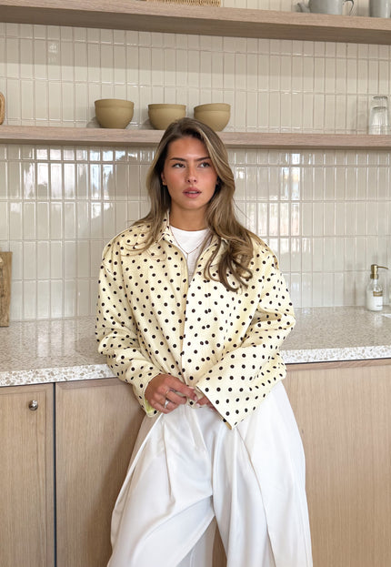 Famous Online Store Bente polkadots jacket butter yellow
