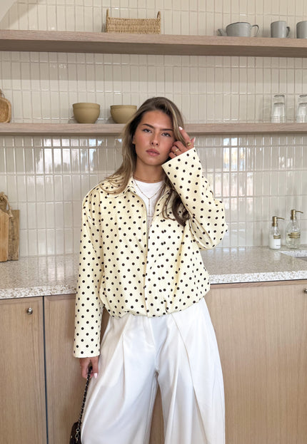 Famous Online Store Bente polkadots jacket butter yellow