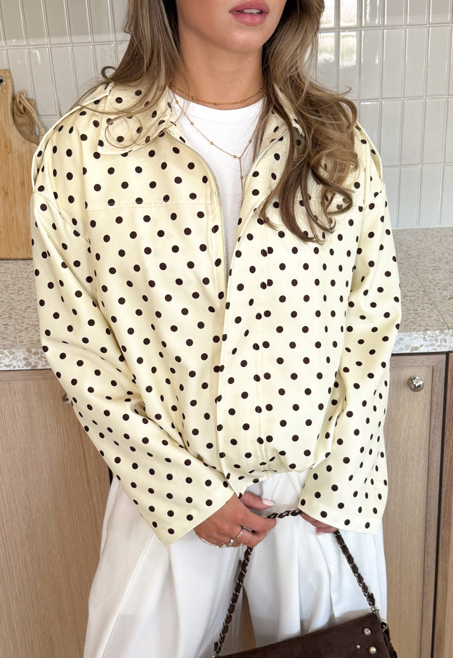 Famous Online Store Bente polkadots jacket butter yellow