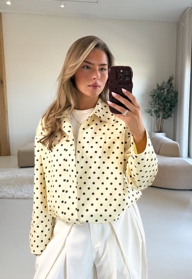 Famous Online Store Bente polkadots jacket butter yellow