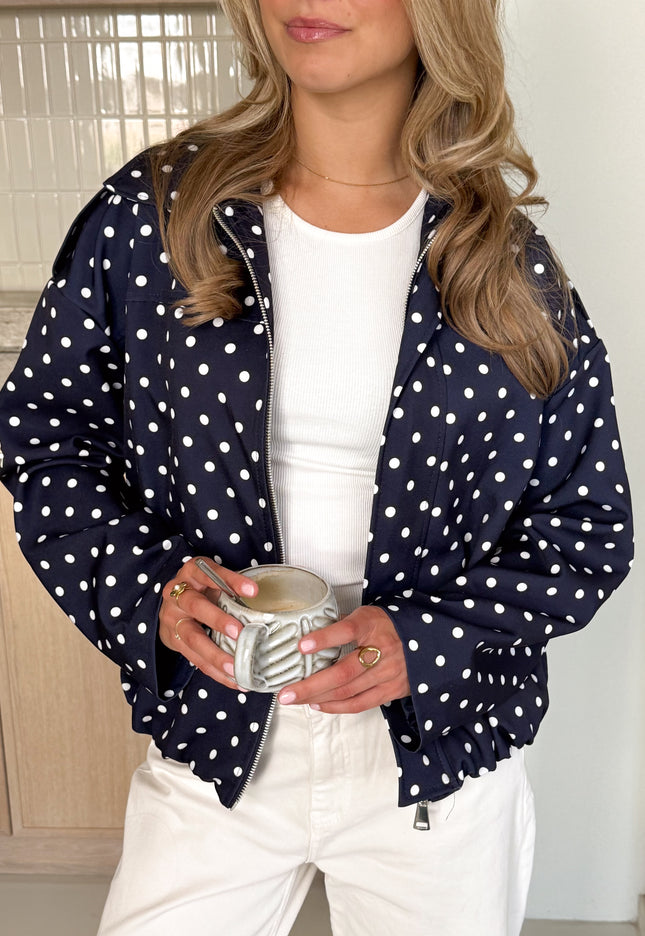 Famous Online Store Bente polkadots jacket navi