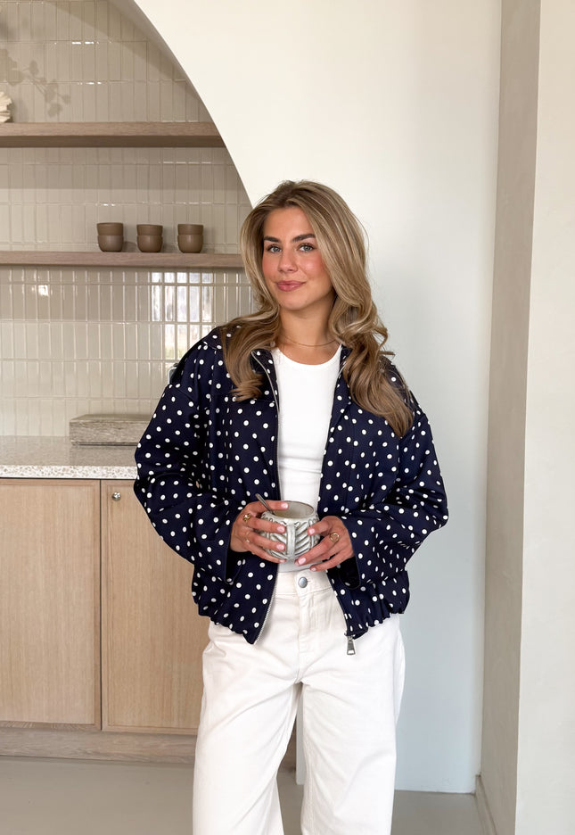 Famous Online Store Bente polkadots jacket navi