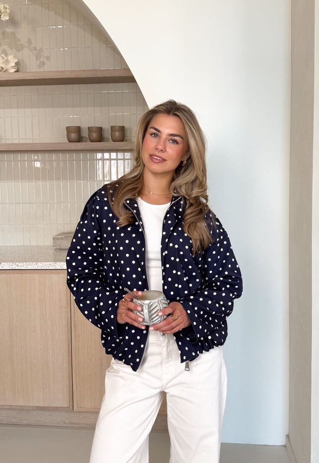 Famous Online Store Bente polkadots jacket navi