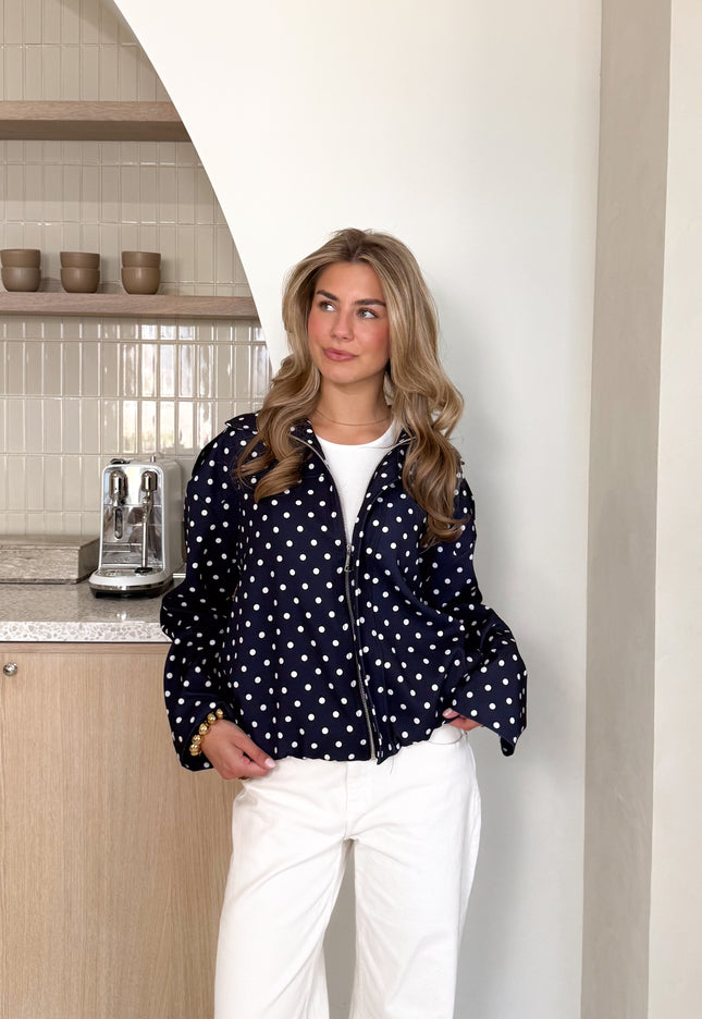 Famous Online Store Bente polkadots jacket navi
