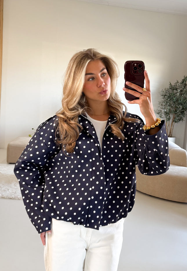 Famous Online Store Bente polkadots jacket navi