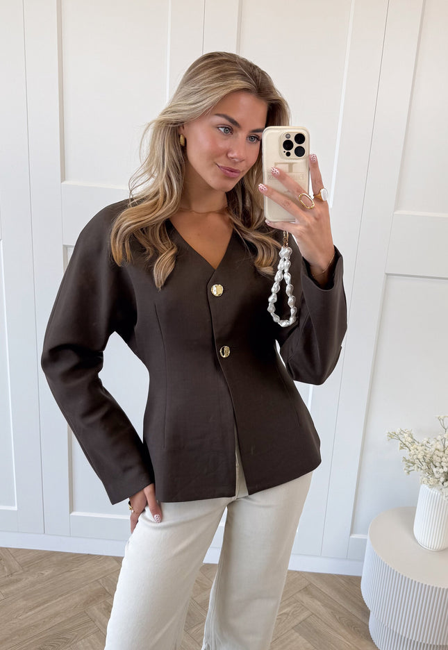 Famous Online Store Blazer Serena bruin