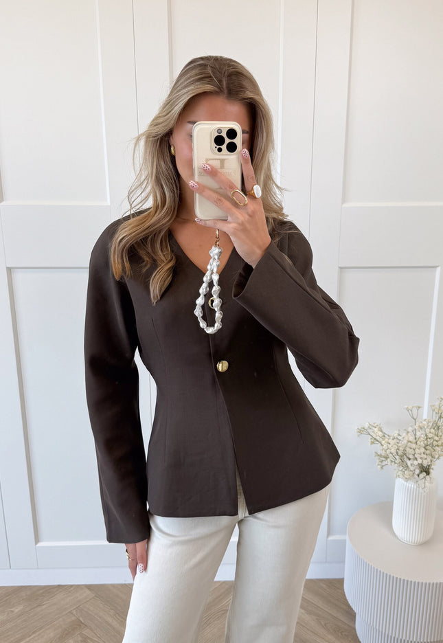 Famous Online Store Blazer Serena bruin