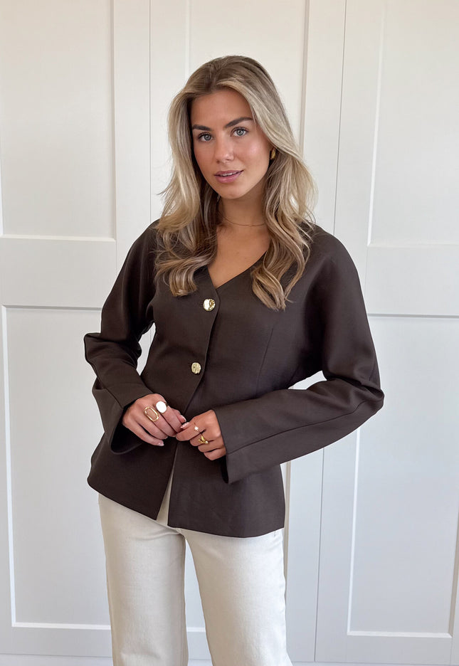 Famous Online Store Blazer Serena bruin