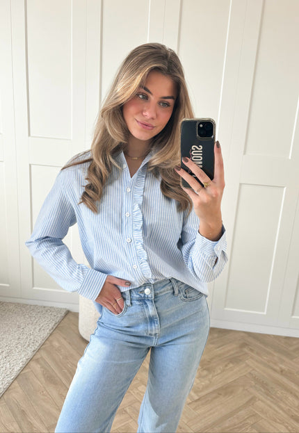 Famous Online Store Blouse Dana striped blauw