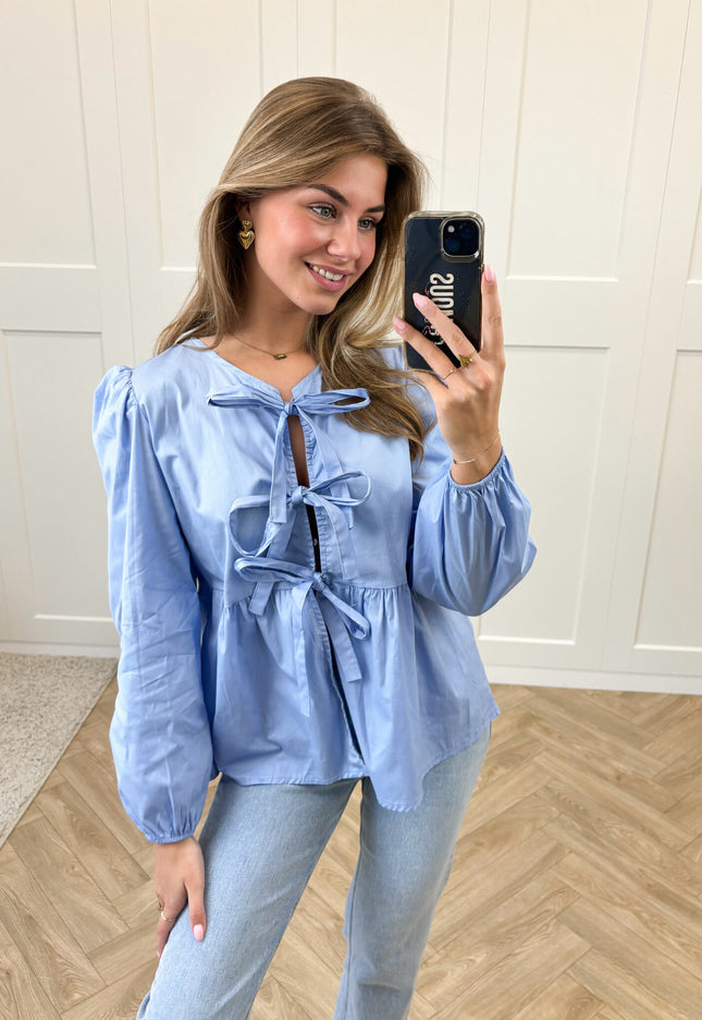 Famous Online Store Blouse Hazel blauw